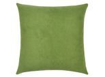 Dekokissen ZOEPPRITZ1828 "Soft-Fleece", grün, unifarben, B:50cm L:50cm, Polyester, Viskose, Dekokissen_Sitzkissen_Kissenhüllen, Kissenbezug aus Fleece