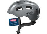 Fahrradhelm ABUS "YOUN-I 2.0" Gr. S, silber (graphite silber), Helme, S Kopfumfang: 48cm - 54cm