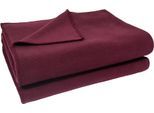 Wohndecke ZOEPPRITZ1828 "Soft-Fleece", wine, B:110cm L:160cm, Polyester, Viskose, Wohndecken, Wohndecke, Fleecedecke mit unverwechselbarem Cashmere Handfeel