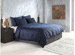 Bettwäsche ZO HOME "Zohome Baumwolle Mako-Satin Bettwäsche Satinado", blau (navy blau), B/L: 155cm x 220cm, 1 Stk., 1 Stk., Mako-Satin, B/L: 80cm x 80cm, 1 Stk., Mako-Satin, Obermaterial: 100% Baumwolle, Bettwäsche, Bettwäsche, Bettwäsche aus 100% Baumwolle, hochwertige Mako-Satin, ab 135x200 cm.
