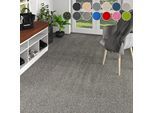 Teppichboden OTTO HOME "Zephyra, Schlinge, Gesamthöhe 8 mm, Made in Netherlands", grau (grau meliert), B:400cm L:725cm, Kunstfaser, Teppiche, Teppichboden, Uni Farben, Breite 400 cm, strapazierfähig, Wohnzimmer, Schlafzimmer