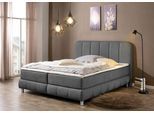Boxbett HOME AFFAIRE "Abtenau inkl. Topper", anthrazit, B:207cm L:207cm, Komplettbetten, Boxbett, Boxbett, inkl. Topper