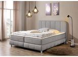 Boxbett HOME AFFAIRE "Abtenau inkl. Topper", grau, B:187cm L:207cm, Komplettbetten, Boxbett, Boxbett, inkl. Topper