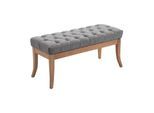 CLP Sitzbank Ramses mit hochwertiger Polsterung und Stoffbezug I Bank mit antik-hellen Holzbeinen I Holzbank mit einer Sitzhöhe von: 46 cm