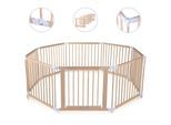 Baby Vivo Laufgitter aus Holz 8 Elemente - individuell verstellbar - PREMIUM in Weiß