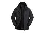 Mountain Warehouse Heren Bracken Extreme 3 in 1 Waterdichte Jas (Zwart)