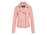 Babyroze klassieke Brando biker leren jas voor dames - Broome