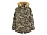 Lambretta Camouflage Parka Heren (Kaki Groen)