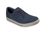 Skechers Arch Fit Solano 2.0 Rey Leren Heren Navy Suède Veterschoenen