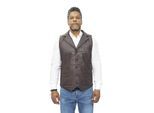Heren slim klassiek lederen vest-Bristol