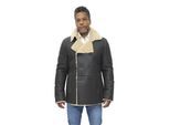 Heren double-breasted shearling schapenvacht erwtenjas-Valencia