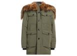 Dieselgroene winterjas met capuchon