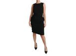 Dolce & Gabbana Women's Black Sheath Stretch Formal Dress (robe fourreau noire en stretch)