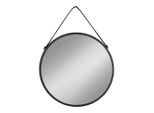 Wandspiegel, Schwarz, Metall, rund, 60x60x2 cm, Reach, Spiegel, Wandspiegel