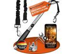PfotenWunder® Freihandleine Fahrrad für Hunde + 1 elastische Leine & 1 Trainingsbuch, extra dicke 6mm-Leine | Abstandhalter Fahrradhalter aus hochwertigem Edelstahlmit Stoßdämpfern