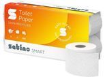 Satino Toilettenpapier Smart, 2-lagig, mit Prägung, L 27,5 m x B 94 mm, Recycling-Papier, weiß, 8 x 250 Blatt