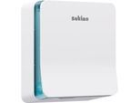 Satino Falthandtuchspender S, für 2-3 Falthandtücher-Packungen mit V-Falzung/C-Falzung, B 301 x T 165 x H 350 mm, ABS-Kunststoff, weiß