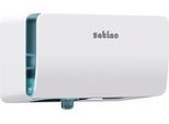 Satino Doppelrollen-Toilettenpapierspender, für bis zu 2 kleine oder mittelgroße Toilettenpapierrollen, B 301 x T 159 x H 186 mm, ABS-Kunststoff, weiß