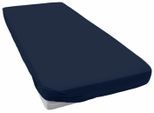 Spannbettlaken ESTELLA "Jersey Topper aus Baumwolle mit Elasthan", blau (saphier), B:100cm L:200cm, Jersey, Obermaterial: 97% Baumwolle, 3% Elasthan, Bettlaken, Spannbettlaken, für Topper bis 10 cm Höhe