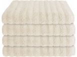 Handtücher SCHIESSER "Neapel aus 100% Baumwolle mit eleganter Hoch-Tief-Optik", creme, B:50cm L:100cm, Frottier, Baumwolle, Handtücher, OEKO-TEX MADE IN GREEN