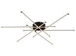 GLOBO LIGHTING Deckenleuchte "LAWSON", schwarz matt, Ø 80cm H: 7,7cm, 1 Stk., Leuchten, Deckenlampe Wohnzimmer-Leuchte Schlafzimmer-Leuchte Flur Küche, Deckenleuchte