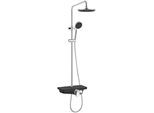 Stangenbrause-Set SANOTECHNIK, schwarz, H:115cm, Brausegarnituren