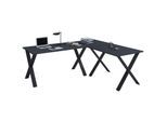 VCM VCM Holz Schreibtisch Eckschreibtisch schlicht 220x160 L Form links oder rechts Arbeitstisch Platte 80 cm tief Computertisch Büromöbel - Lona X