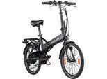 Zündapp Z101 20 Zoll Elektro Klapprad für Erwachsene 150 - 180 cm 6 Gang E Klappfahrrad E Bike Faltrad Pedelec StVZO