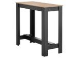 P & B Bartisch Modesto, Schwarz, Eiche Artisan, Holzwerkstoff, rechteckig, eckig, 50x103x115 cm, Esszimmer, Tische, Stehtische