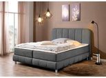 Boxbett HOME AFFAIRE "Abtenau inkl. Topper", anthrazit, B:207cm L:207cm, Komplettbetten, Boxbett, inkl. Topper