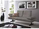 2-Sitzer W.SCHILLIG "broadway, Designsofa mit tollem Sitzkomfort, Breite 216cm", grau (grau s22), B:216cm H:94cm T:96cm, Flachgewebe S22 (100% Polyester), Sofas, 2-Sitzer, Sitztiefenverstellung, Kopfteil- & Seitenteilverstellung, Breite 216cm
