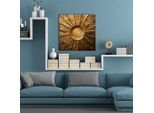 Acrylglasbild QUEENCE "Goldene Sonne", farbe rahmen: ohne rahmen, B:100cm H:100cm T:1,5cm, Acrylglas, Bilder, Acrylglasbild, HD Premium Kunstdruck in Galeriequalität