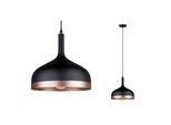 PAULMANN Pendelleuchte "Embla II max.1x20W E27 230V", bunt (schwarz, kupfer), 1, Ø 30cm, 1 Stk., Leuchten, Dimmbar, Pendelleuchte