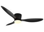 GLOBO LIGHTING Deckenleuchte "ARMANDO", schwarz (schwarz matt), 1, Ø 131,5cm H: 22,6cm, 1 Stk., Leuchten, Deckenventilator mit LED und Fernbedienung, Memoryfunktion, Deckenleuchte