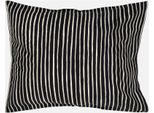 Kissenbezug MARIMEKKO "PICCOLO", schwarz-weiß (schwarz, sanftes weiß), B:80cm L:80cm, Perkal (Bio-Baumwolle), Obermaterial: 100% Baumwolle, Kissenbezüge, Kissenbezug, in 80x80cm, passend zum Bettbezug PICCOLO