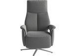 TV-Sessel SIT & MORE "TV Lazy", grau (anthrazit), B:75cm H:110cm T:85cm, 100% Polyester, Sessel, TV-Sessel, mit Herz-Waage-Positon und 3 Motoren
