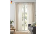 Vorhang WIRTH "LORCA" Gr. 4, beige, B:132cm H:245cm, Obermaterial: 66% Polyester, 34% Baumwolle, Gardinen, Vorhang