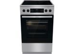 GORENJE Elektro-Standherd "GECS5C", Energieeffizienz: A, silber (silberfarben), Herdsets, ExtraSteam. Perfekte Backergebnisse auf Knopfdruck, Elektro-Standherd