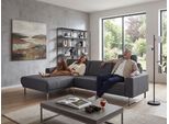Ecksofa HOME AFFAIRE "Apiro bequem & edel, Breite 278cm, Komfortsitzhöhe, L-Form", grau, B:278cm H:87cm T:171cm, Sofas, Ecksofa
