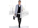 Kurzmantel LASCANA "im klassischen Design mit Knopfverschluss, figurbetont", Damen, Gr. 46, grau (grau, meliert), Web, Obermaterial: 100% Polyester. Futter: 100% Polyester, meliert, figurumspielend kniefrei, Mäntel Kurzmantel, Gefütterter Damenmantel, Blazermantel, Übergangsmantel, casual-chic