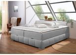 Boxbett OTTO HOME "Wehma ohne Kopfteil inkl. Bettkasten, auch in Überlänge erhältlich", grau, Komplettbetten, Struktur, Liegefläche B/L: 160cm x 220cm, Gewicht bis: 100 kg H3, 7-Zonen-Tonnentaschen-Federkernmatratze, Boxbett, in H2, H3 & H4 wählbar, inklusive Topper, B:164cm L:224cm