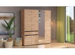 Kleiderschrank HOME AFFAIRE "Corbett, grifflose Optik, FSC-zertifziert, Made in Europe", braun (artisan eiche), B:182,5cm H:211cm T:54,5cm, FSC-zertifizierter Holzwerkstoff, Schränke, Kleiderschrank, mit Spiegel, 1 Schublade und Innenausstattung