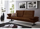 2,5-Sitzer W.SCHILLIG "broadway, Designsofa mit tollem Sitzkomfort", braun (tabacco z69), B:236cm H:94cm T:96cm, Longlife Xtra-Leder Z69: Das feinnarbige, gedeckte Softleder Z69 besticht durch seine außergewöhnliche Weichheit im trendigen »Vintage-Look«, Hautstärke 0, 9 - 1, 1 mm, Sofas, 2 5-Sitzer, Sitztiefenverstellung, Kopfteil- & Seitenteilverstellung, Breite 236cm