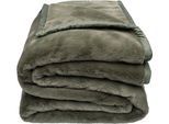 Wohndecke ZOEPPRITZ1828 "The Blanket", grün (forest), B:150cm L:200cm, Polyester, Wohndecken, Wohndecke, Extra weiche Decke aus recyceltem Polyester