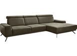 Ecksofa DIE PLANBAR "PN-EM22041 L-Form", grün (olive), B:335cm H:89cm T:188cm, Sofas, Ecksofa, wahlweise motorisches Canape oder Sitztiefenverstellung