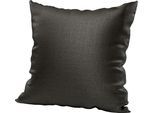 Dekokissen HOMING "St. Tropez" Gr. 1, grau (anthrazit, unifarben), B:40cm L:40cm, Polyester, Dekokissen_Sitzkissen_Kissenhüllen, Dekokissen, Pflegeleicht