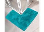 Badematte OTTO HOME "Sanremo Standard, Badvorleger, Badezimmer Teppich, sehr weich" Gr. 62, blau (aqua), H:30mm, Polyester, Badematten, Badematte, Badteppich, unifarben, rechteckig, rund & als 3-tlg. Set erhältlich