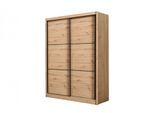 Schwebetürenschrank HOME AFFAIRE "Navara Kleiderschrank Wäscheschrank", braun (artisan eiche), B:165,5cm H:215,5cm T:61cm, Holzwerkstoff, Schränke, Schwebetürenschrank, in 3 Breiten, mit kompletter Innenausstattung, FSC-zertifiziert