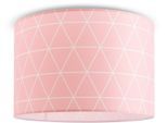 PACO HOME Deckenleuchte "Stella 401", weiß (rosa), 1, Ø 45,5cm H: 29,5cm, Leuchten, Deckenlampe Wohnzimmer Schlafzimmer Hängelampe Skandi Rauten E27, Kinderlampe