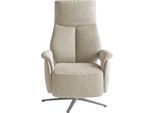 TV-Sessel SIT & MORE "TV Lazy", beige (silber), B:75cm H:115cm T:85cm, 100% Polyester, Sessel, TV-Sessel, mit Herz-Waage-Positon und 3 Motoren